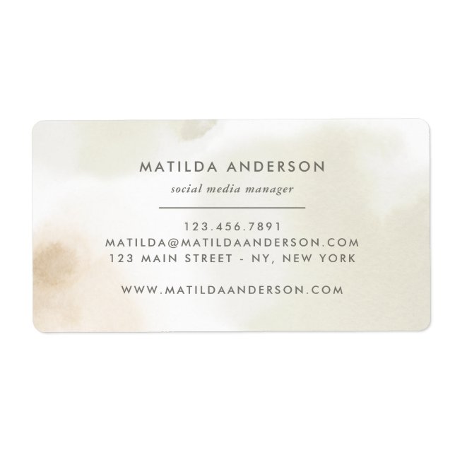 Naturlig elegant med minsta abstrakt, enkel fraktsedel (Framsidan)