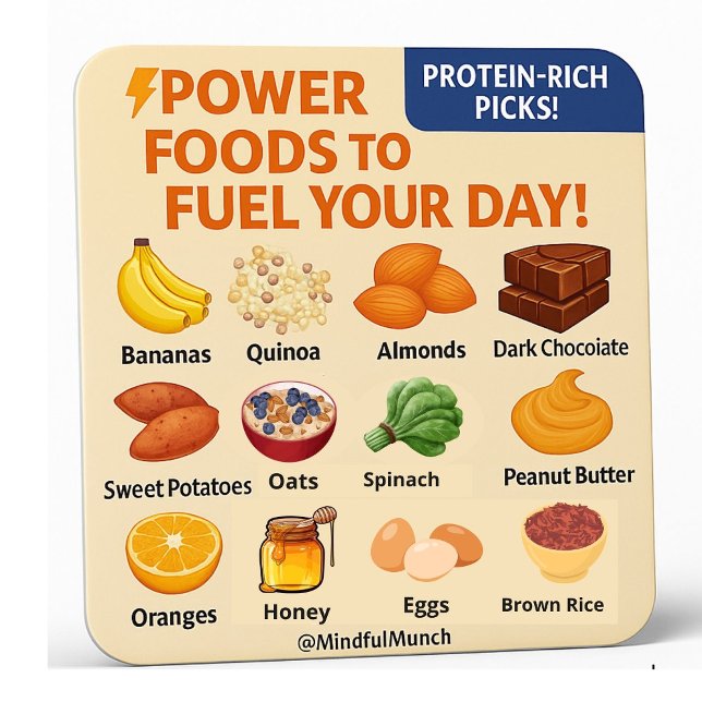 Naturlig Energiförstärkande Kylskåpsmagnet (Boost your energy with this daily nutrition guide magnet—perfect for tired moms, students & busy pro)