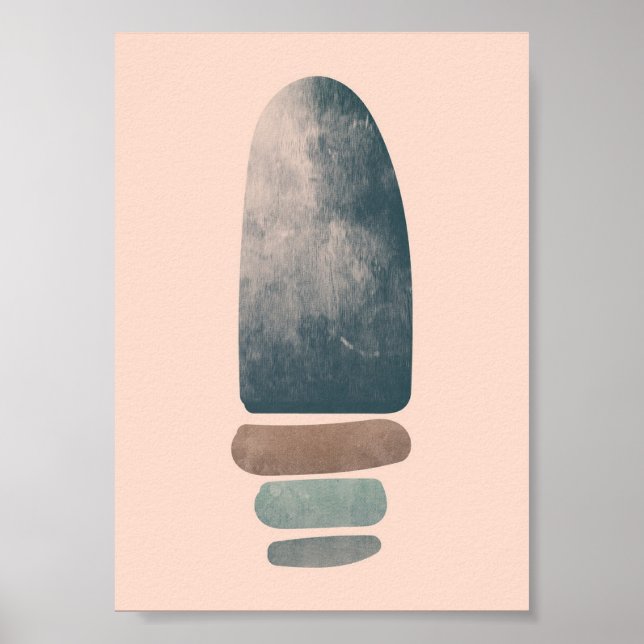 Naturlig enkel Boho Teckning Boho Chic Aesthetic Poster (Framsidan)