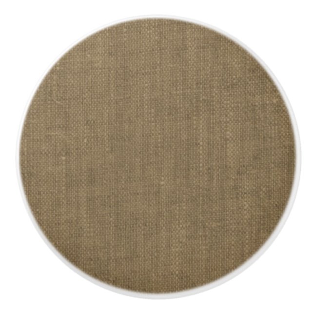 Naturlig färg linen brun struktur, modern rustik knopp (Framsidan)