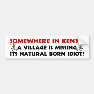 Naturlig född idiot bildekal