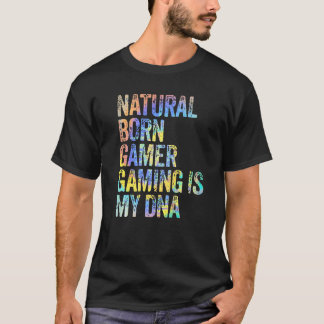 Naturlig född spelare Spelande är mitt DNA Vintag T Shirt