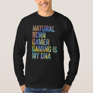 Naturlig Född Spelare Spelande Är Mitt Dna Vintag T Shirt