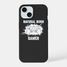 Naturlig Född Spelare - Splatter Style Gaming T-Sh