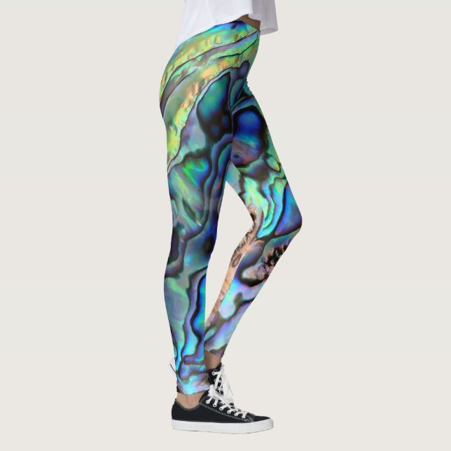 Naturlig formgivning i Abalone paua snäcka Leggings (Höger)
