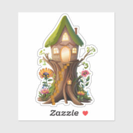Naturlig Gnom Skog Hem Sticker  Klistermärken