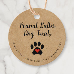 Naturlig Gourmet Hund Rustic Treat Gåvor Etiketter