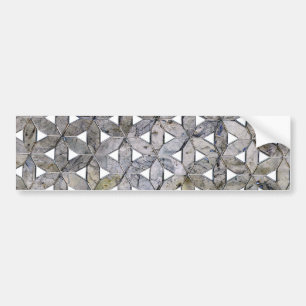Naturlig Grått Stone Mosaic, blomma av liv Bildekal
