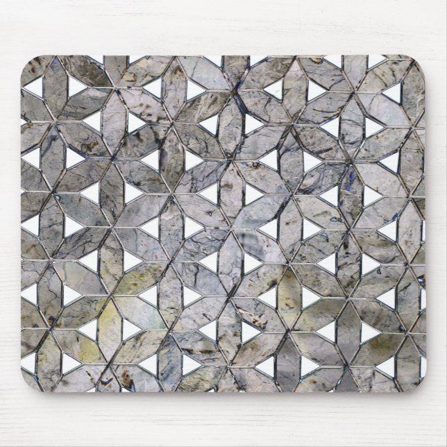 Naturlig Grått Stone Mosaic, blomma av liv Musmatta (Framsidan)