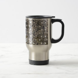 Naturlig Grått Stone Mosaic, blomma av liv Resemugg