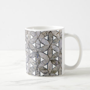 Naturlig Grått Stone Mosaic mönster blomma Kaffemugg