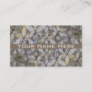 Naturlig Grått Stone Mosaic mönster blomma Visitkort