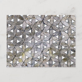Naturlig Grått Stone Mosaic mönster blomma Vykort