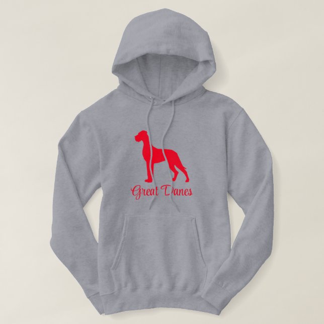 Naturlig Great Dane Hoodie (Design framsida)