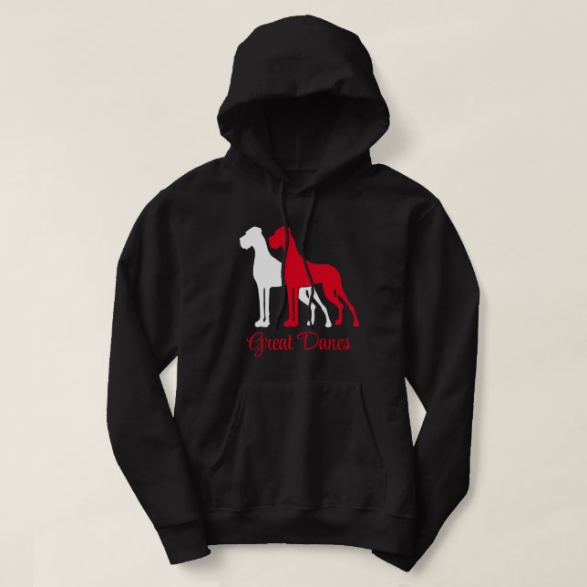 Naturlig Great Dane Hoodie (Design framsida)
