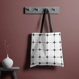 Naturlig Grid Off-White Tygkasse