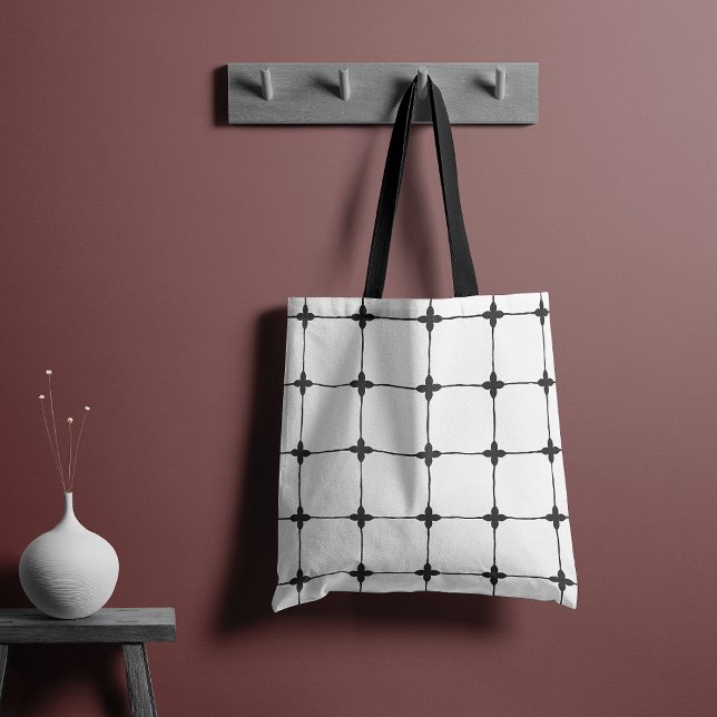 Naturlig Grid Off-White Tygkasse (Skapare uppladdad)