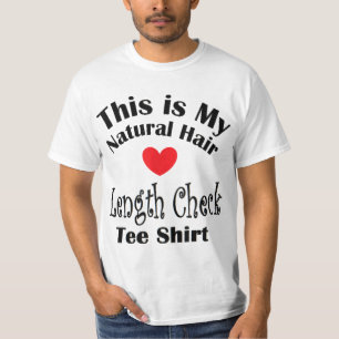 Naturlig hårdesign för svarta kvinnor - Längdkontr T Shirt