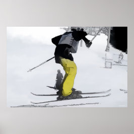Naturlig hög - Ski-jumplandning Poster