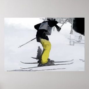 Naturlig hög - Ski-jumplandning Poster