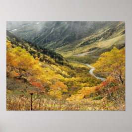 Naturlig höstgult löv poster