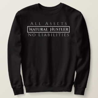 Naturlig Hustler Sweatshirt White på Black
