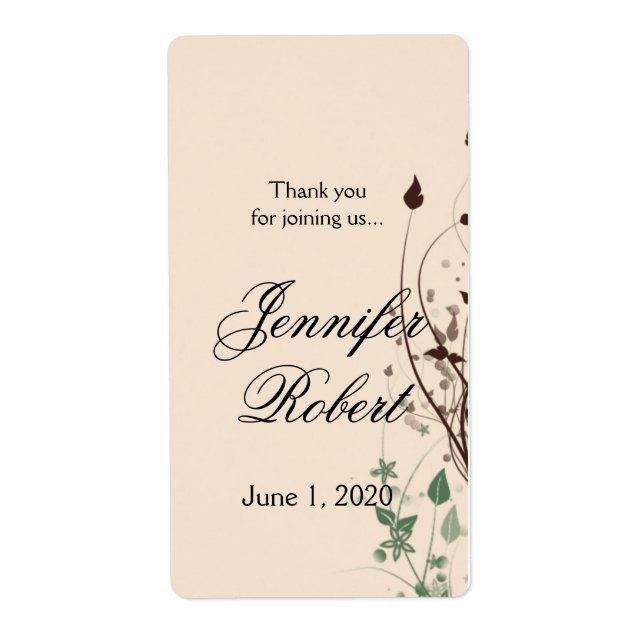 Naturlig  i ivorianska bruna Vin-etiketten Fraktsedel (Framsidan)