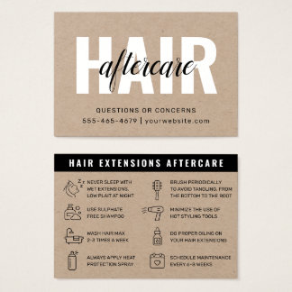 Naturlig Kraft Modern Hår Eftervård Guide Visitkort