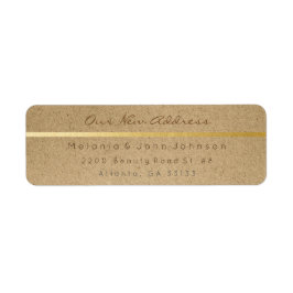Naturlig Land Papper Kraft White New Adress OSA  Returadress Etikett