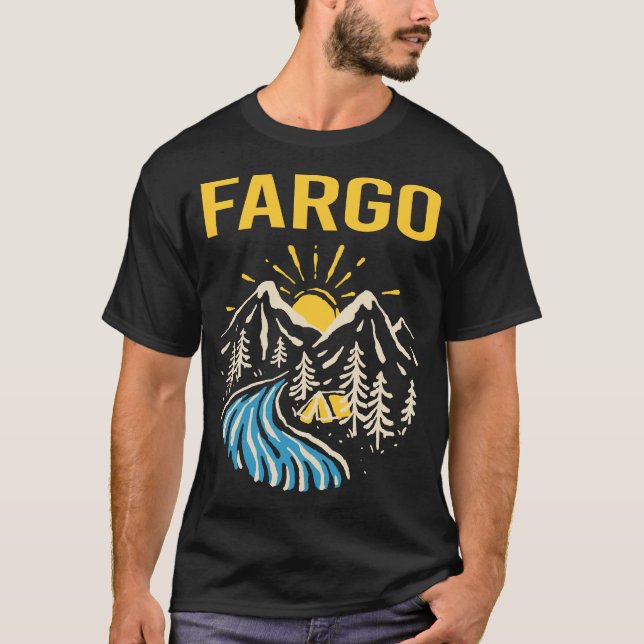 Naturlig landskapsfargo t shirt (Framsida)