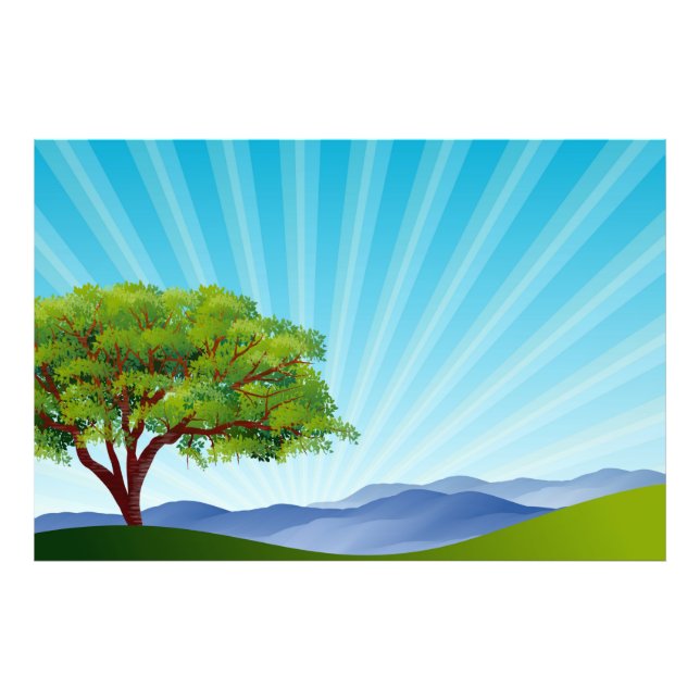 Naturlig landskapsmiljö fototryck (Framsidan)