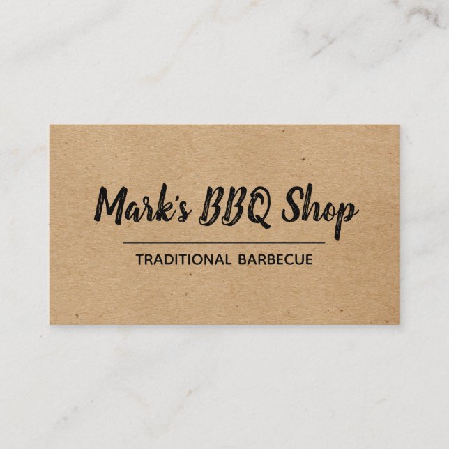 Naturlig | Layout | BBQ Visitkort (Framsida)