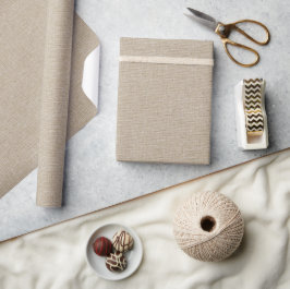 Naturlig linnetextur tyg presentpapper