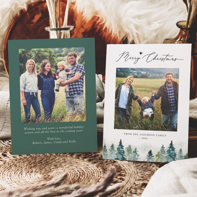 Naturlig noel: Gräs Forest 2 Photo God jul Julkort (Skapare uppladdad)