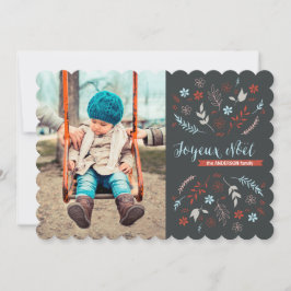 Naturlig Noël-Helgdag i Slate Julkort