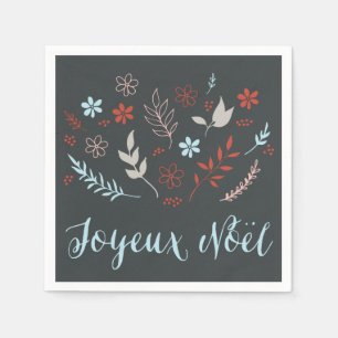 Naturlig Noël-Helgdag i Slate Pappersservett