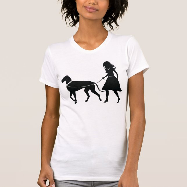 naturlig öront-skjorta för great dane för kvinnor t-shirt (Framsida)