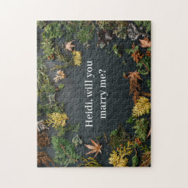 Naturlig, platt Ljugit Förlovning i Ram Frieri fot Pussel