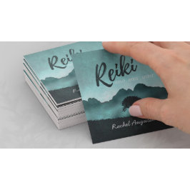 Naturlig Reiki-mästare och yogameditationsinstrukt Fyrkantigt Visitkort