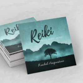 Naturlig Reiki-mästare och yogameditationsinstrukt Fyrkantigt Visitkort
