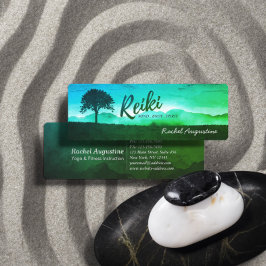 Naturlig Reiki Master Yoga Meditation instruktör M Mini Visitkort