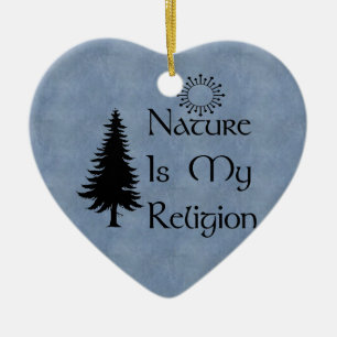 Naturlig religion julgransprydnad keramik