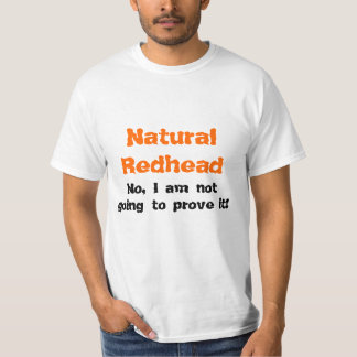 Naturlig rödhårig tee shirt