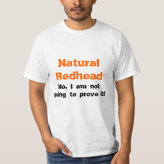 Naturlig rödhårig tee shirt (Framsida)