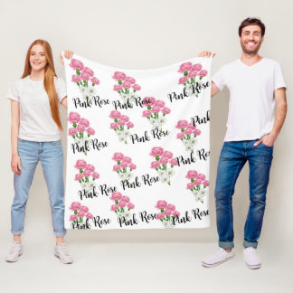 Naturlig ros floral klänning fleecefilt