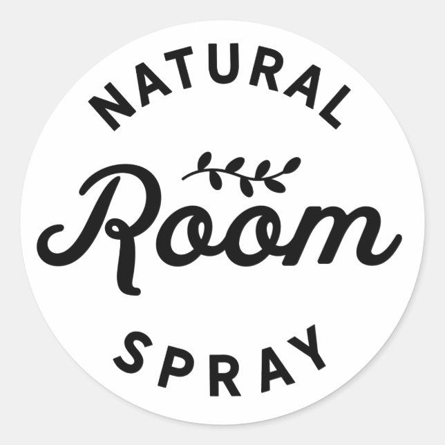 Naturlig rums spray väsentlig olja etikett (Framsida)