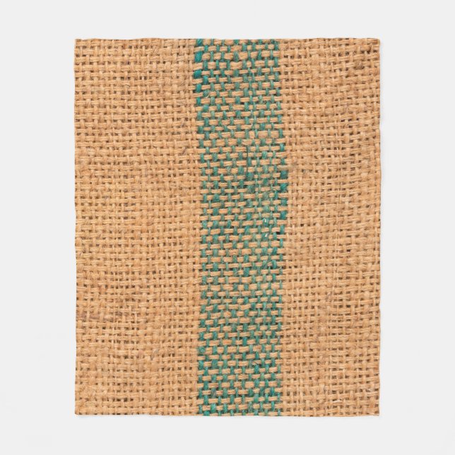 Naturlig sackduk brun färg, texturerad och med bot fleecefilt (Framsidan)