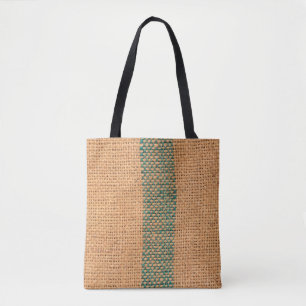Naturlig sackduk brun färg, texturerad och med bot tygkasse