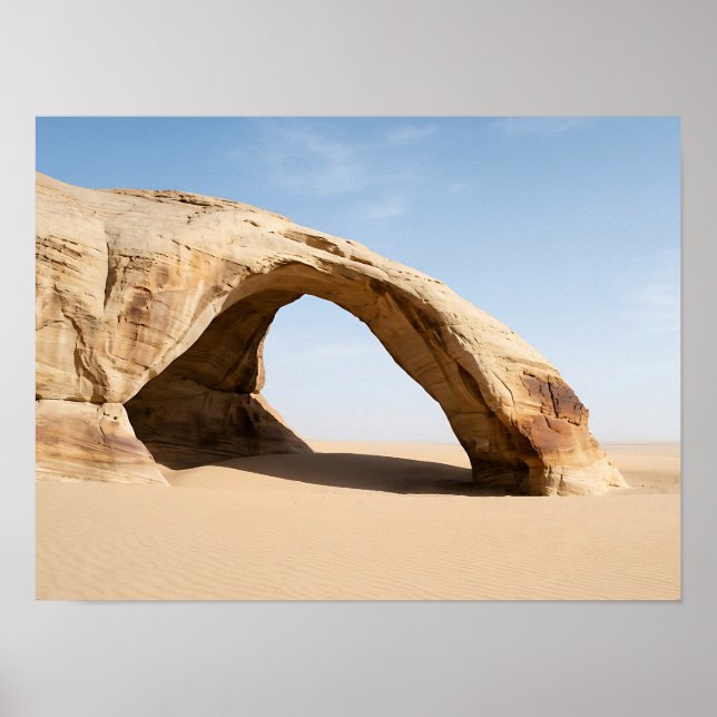 Naturlig sandstensvalv ökenposter poster (Framsidan)