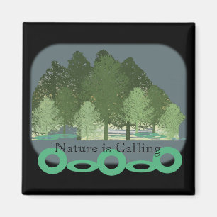 Naturlig skog av träd Magnet
